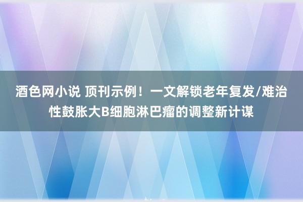 酒色网小说 顶刊示例！一文解锁老年复发/难治性鼓胀大B细胞淋巴瘤的调整新计谋