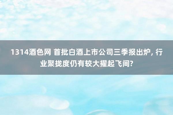 1314酒色网 首批白酒上市公司三季报出炉， 行业聚拢度仍有较大擢起飞间?