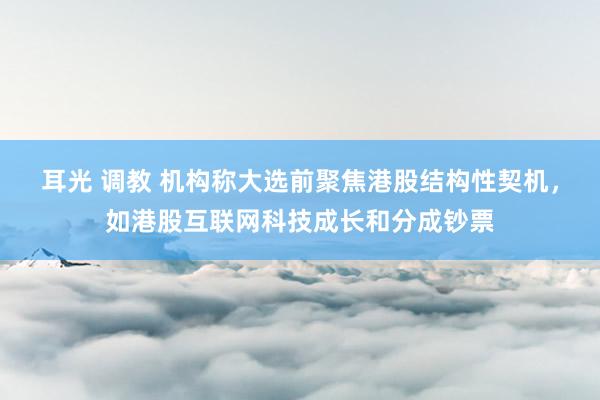 耳光 调教 机构称大选前聚焦港股结构性契机，如港股互联网科技成长和分成钞票