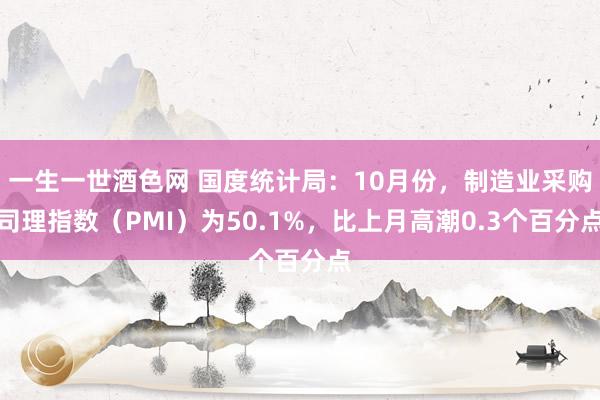 一生一世酒色网 国度统计局：10月份，制造业采购司理指数（PMI）为50.1%，比上月高潮0.3个百分点