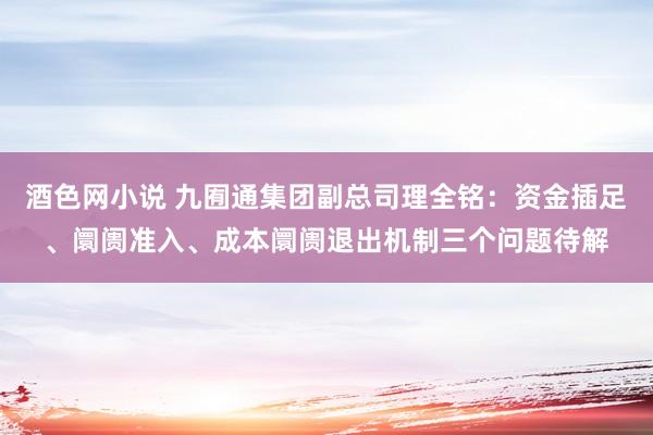 酒色网小说 九囿通集团副总司理全铭：资金插足、阛阓准入、成本阛阓退出机制三个问题待解