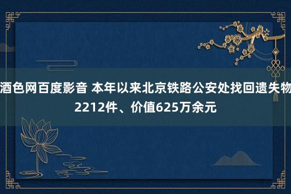 酒色网百度影音 本年以来北京铁路公安处找回遗失物2212件、价值625万余元