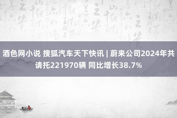 酒色网小说 搜狐汽车天下快讯 | 蔚来公司2024年共请托221970辆 同比增长38.7%