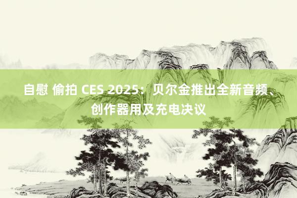 自慰 偷拍 CES 2025：贝尔金推出全新音频、创作器用及充电决议